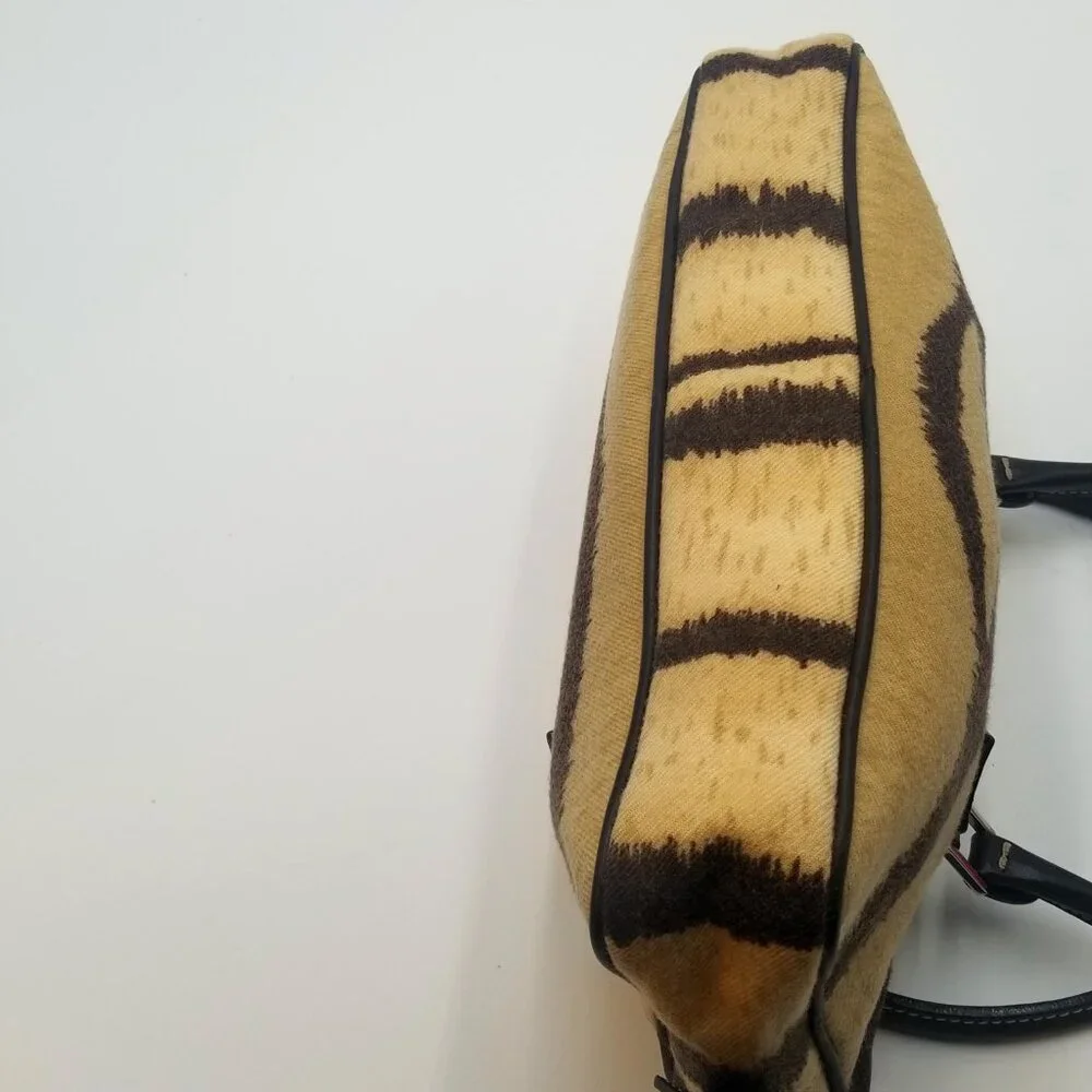 Valentino Garavani vintage animal print beige brown shoulder bag - Picture 4 of 12